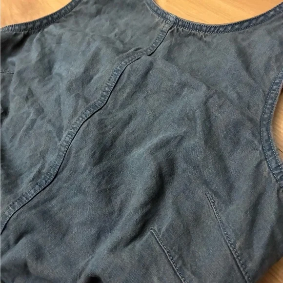 Free People Ryder Denim Smocked Tank Top Size M - Picture 4 of 6